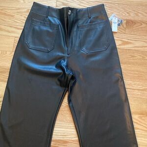 NWT Anthropologie blank vegan leather pants